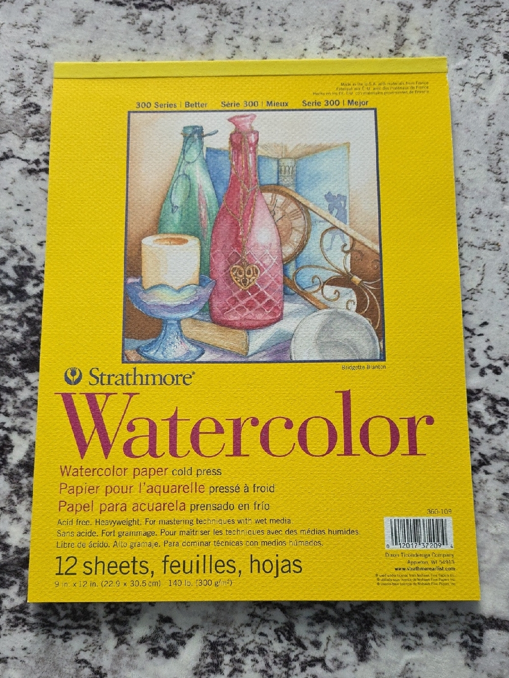 Michaels Strathmore Watercolor Pad - Bright Yellow Cover